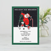 Kerstvakantiefeest Uitnodiging (Staand voorkant)