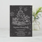 Kerstvakantiefeest Uitnodiging (Staand voorkant)