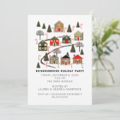 Kerstvakantiefeest Uitnodigingen (Staand voorkant)
