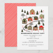 Kerstvakantiefeest Uitnodigingen (Voorkant / Achterkant)