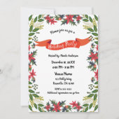 Kerstvakantiefeest Whimsical Bloemige Bessen Kaart (Voorkant)