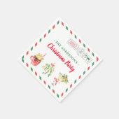 Kerstvakantiefeestdiner aangepaste cocktail servet (Hoek)