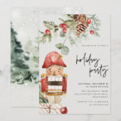 Kerstvakantiefeestdiner Moderne Notenkraker Kaart (Voorkant / Achterkant)