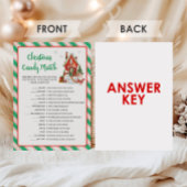 Kerstvakantiefeestje Snoep Match Game Feestdagenkaart