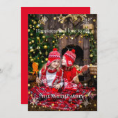 Kerstvakantiefoto Feestdagenkaart (Voorkant / Achterkant)