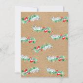 Kerstvakantiefoto groene vlakke kaart (Achterkant)