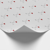 kerstvakantiegolfclubs patroonhoed cadeaupapier (Hoek)