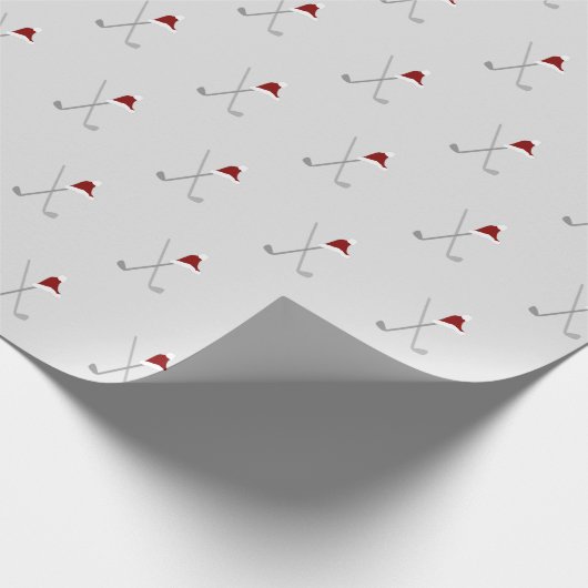 kerstvakantiegolfclubs patroonhoed cadeaupapier (Hoek)