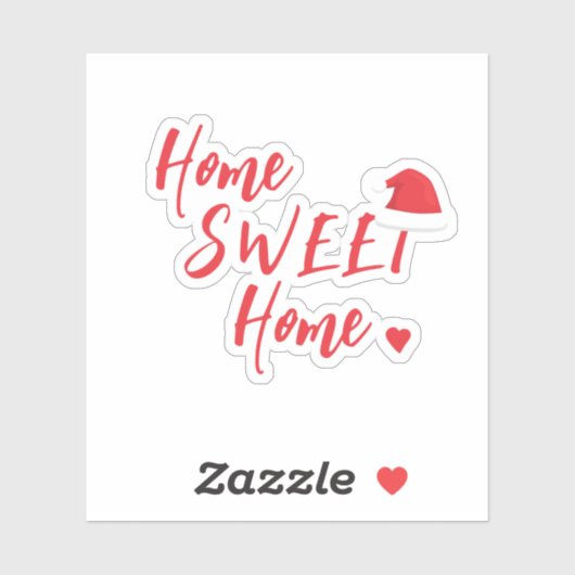 Kerstvakantiehuis zoete thuisbasis Santa Sticker (Vel)