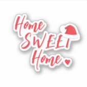 Kerstvakantiehuis zoete thuisbasis Santa Sticker (Voorkant)