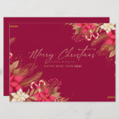 Kerstvakantiekaart Feestdagenkaart (Voorkant / Achterkant)