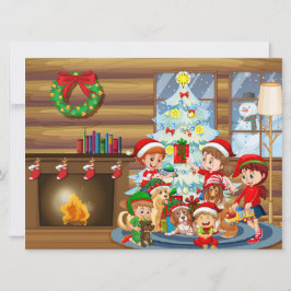 Kerstvakantiekaart Feestdagenkaart