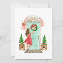 Kerstvakantiekaart "Krans"