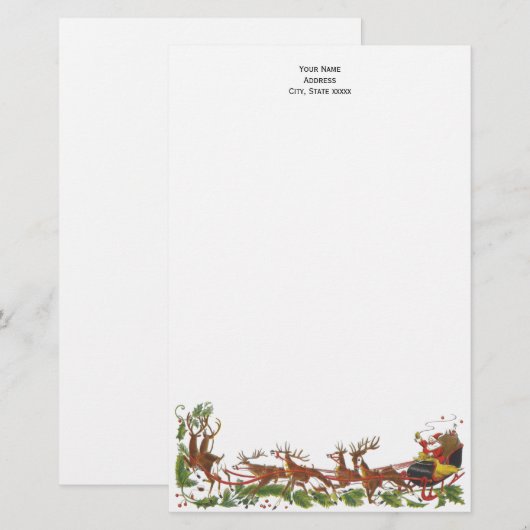 Kerstvakantiekerstdag — Sinterklaas #4 Briefpapier (Voorkant / Achterkant)