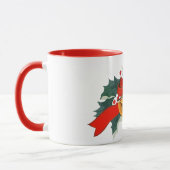 Kerstvakantieklokken met hulstblaadjes mok (Links)