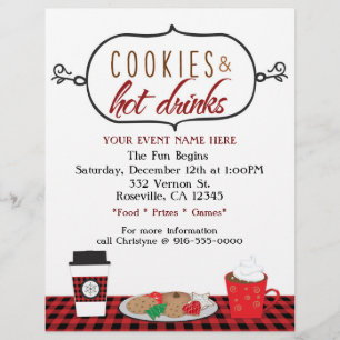 Kerstvakantiekoekjes & warme drankjes evenement fl flyer