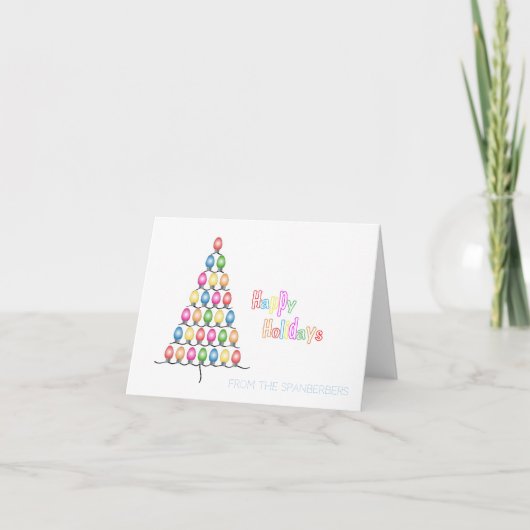 kerstvakantielampjes - speciaal aangepast bedankkaart (Voorkant)