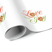 Kerstvakantieliefde en feestelijke feestdagen cadeaupapier (Rol Hoek)