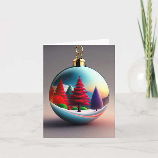 Kerstvakantieornament Feestdagen Kaart (Voorkant)