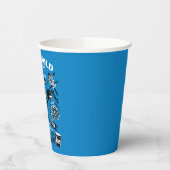 Kerstvakantiepictogrammen en offertes papieren bekers (Links)