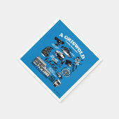 Kerstvakantiepictogrammen en offertes servet (Hoek)