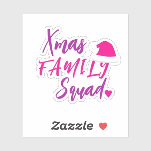 Kerstvakantieroze kerstman grappig schrift sticker (Vel)