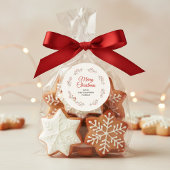 Kerstvakantietak met bessen ronde sticker