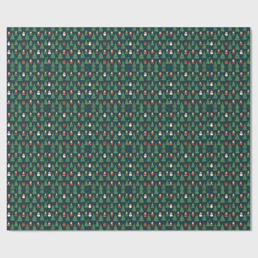 Kerstvakantiethema Cadeaupapier (Vlak)