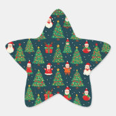 Kerstvakantiethema Ster Sticker (Voorkant)
