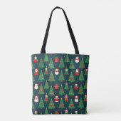 Kerstvakantiethema Tote Bag (Achterkant)