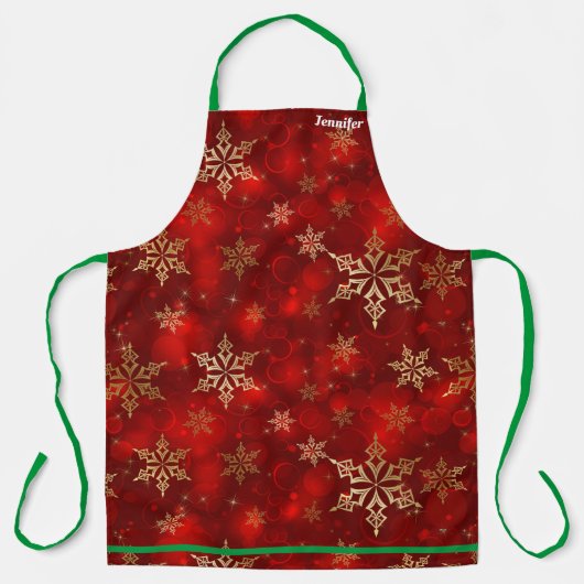  kerstvakantievakantiepron - Aangepaste naam Schort (Voorkant)