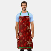  kerstvakantievakantiepron - Aangepaste naam Schort (Gedragen)