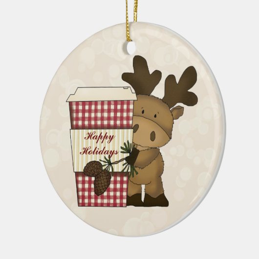 kerstvakantieversiering keramisch ornament (Links)