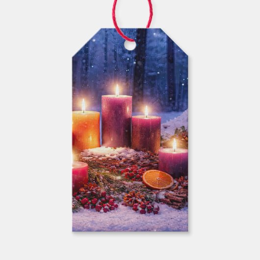 Kerstvakkerkaarsen Cadeaubijsluiter Cadeaulabel (Voorkant)