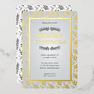 kerstval Berry Garden   Uitnodiging Folie