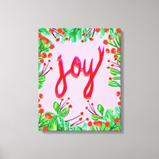 Kerstval - Joy Canvas Afdruk (Voorkant)