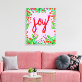 Kerstval - Joy Canvas Afdruk (Insitu (Woonkamer))