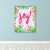 Kerstval - Joy Canvas Afdruk (Insitu (Houten vloer))