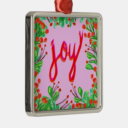 Kerstval - Joy Metalen Ornament (Rechts)