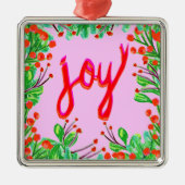 Kerstval - Joy Metalen Ornament (Voorkant)