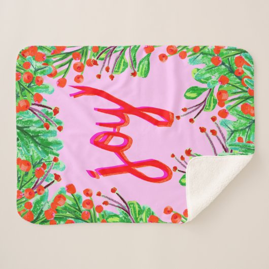 Kerstval - Joy Sherpa Deken (Voorkant (horizontaal))