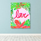 Kerstval - Liefde Canvas Afdruk (Insitu (Houten vloer))