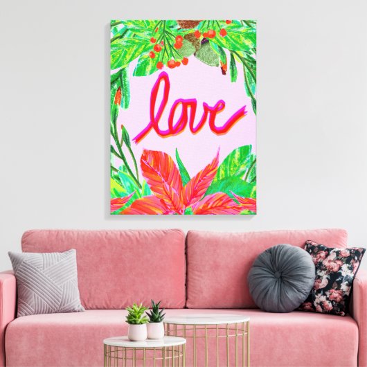 Kerstval - Liefde Canvas Afdruk (Insitu (Woonkamer))