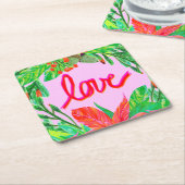 Kerstval - Liefde Kartonnen Onderzetters (Schuin)