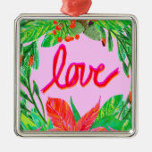 Kerstval - Liefde Metalen Ornament (Voorkant)