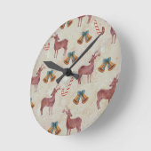 Kerstval met kringloop met snoepriet met acrylwand ronde klok (Hoek)