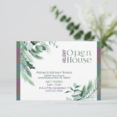 Kerstval Modern Design Open House Kaart (Staand voorkant)