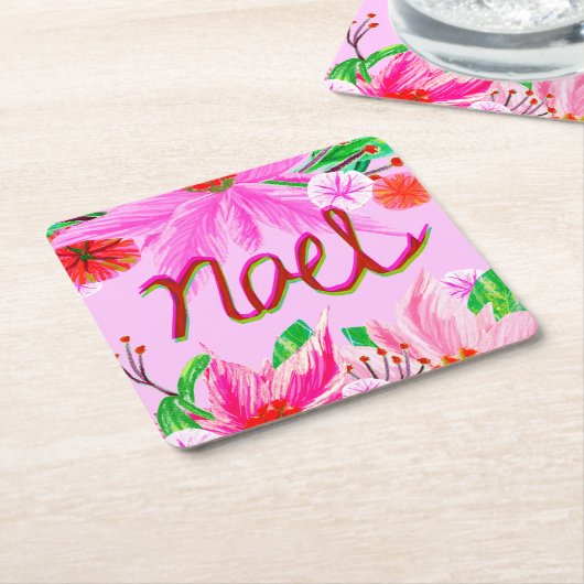 Kerstval - Noel Kartonnen Onderzetters (Schuin)