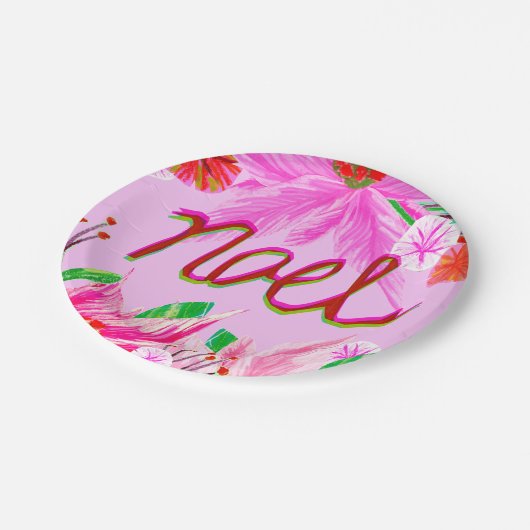 Kerstval - Noel Papieren Bordje (Gekanteld)