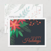 kerstval Prettige feestdagen Briefkaart (Voorkant / Achterkant)